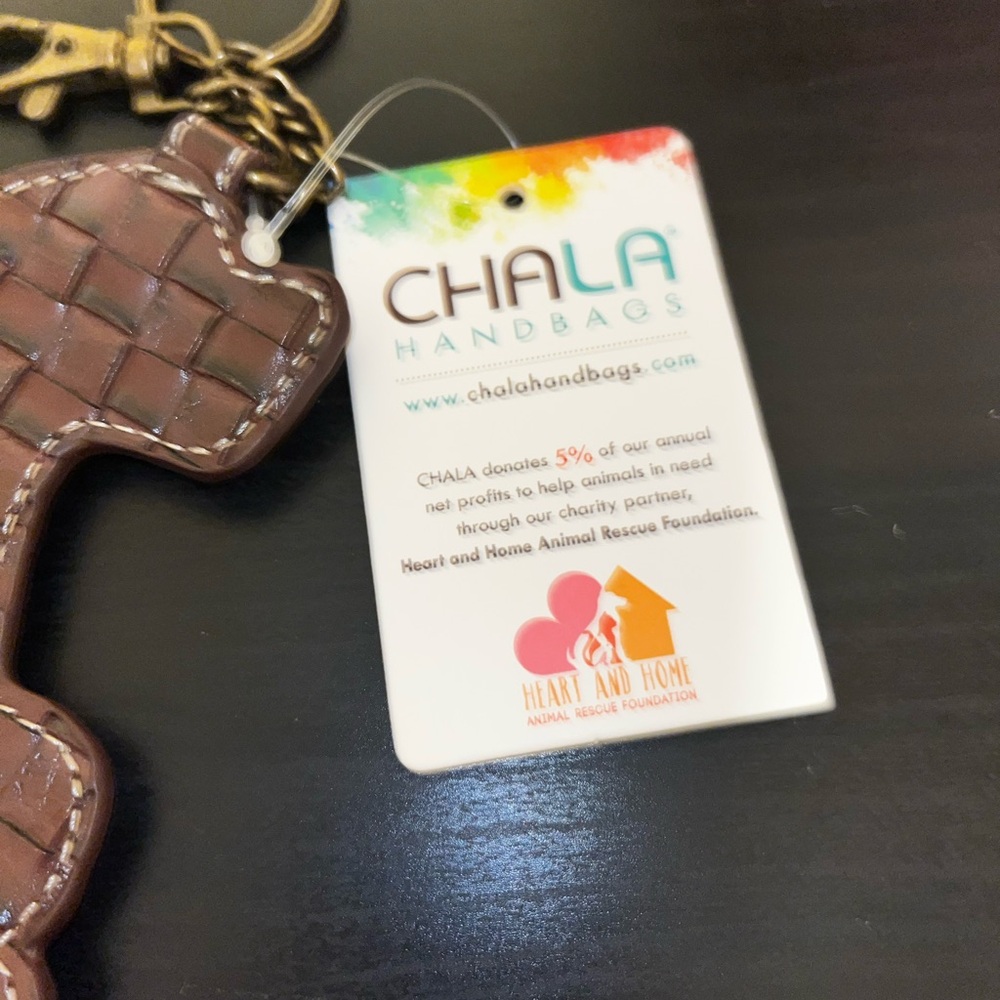 Chala Leather Dog Keychain with Red Bandana - Picture 3 of 4
